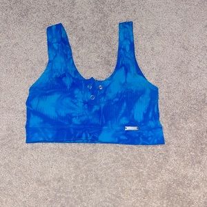 Snap seamless bra in Caribbean blue medium